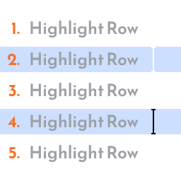 Highlight Row